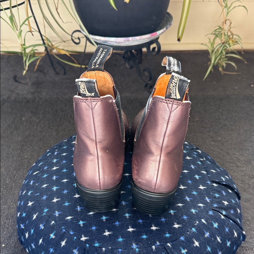 Blundstone Brown Metallic Leather Ankle Boots - Picture 3 of 10
